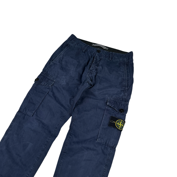 Stone Island 2017 Navy Cotton Twill Cargos - 29"