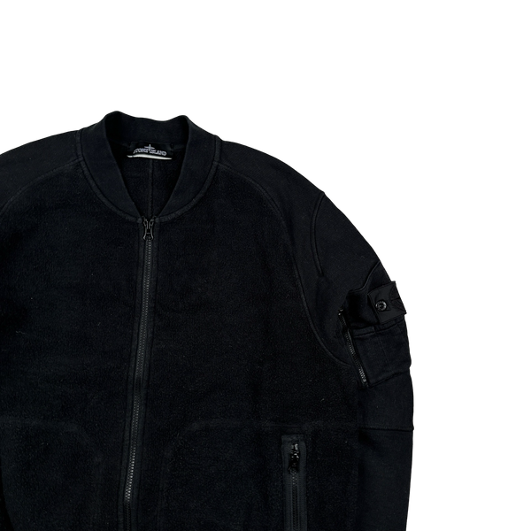 Stone Island 2019 Black Shadow Project Fleece Bomber - Large