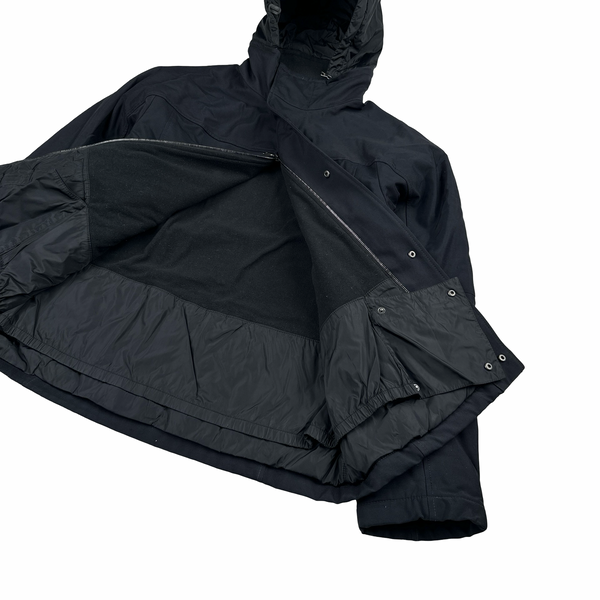 Prada Black Nylon Red Tab Thick Padded Jacket - Large