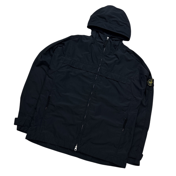 Stone Island 2020 Micro Reps Black Rain Jacket - Medium