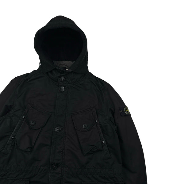 Stone Island 2010 Black David TC Down Lined Parka Jacket - Large
