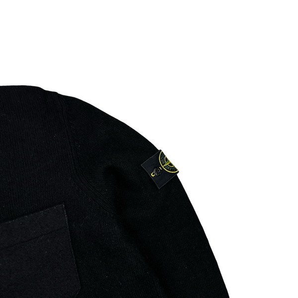 Stone Island 2017 Black Wool Crewneck - XL