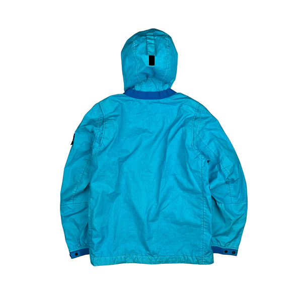 Stone Island 2021 Blue Membrana TC 3L Rain Jacket - Small