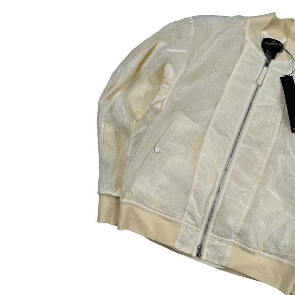 Stone Island Shadow Project 2022 Cream Distorted Ripstop Organza-TC Jacket - Medium