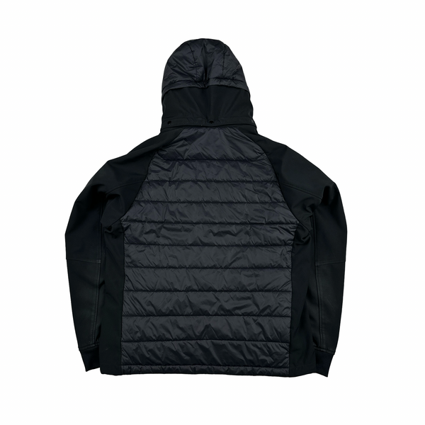 CP Company Black Hybrid Padded Soft Shell Goggle Jacket - 2XL