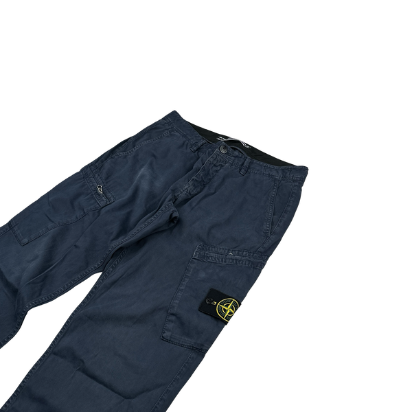 Stone Island 2017 Navy Cotton Twill Cargos - 32"