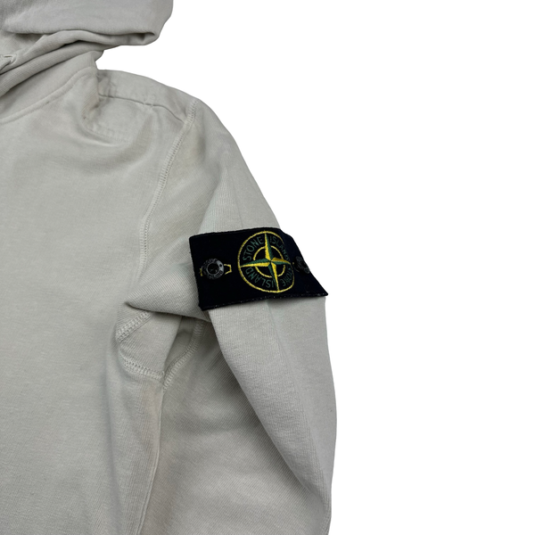 Stone Island 2018 Cream Cotton Hoodie - Medium