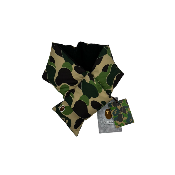 BAPE Green Down Filled Camo Scarf