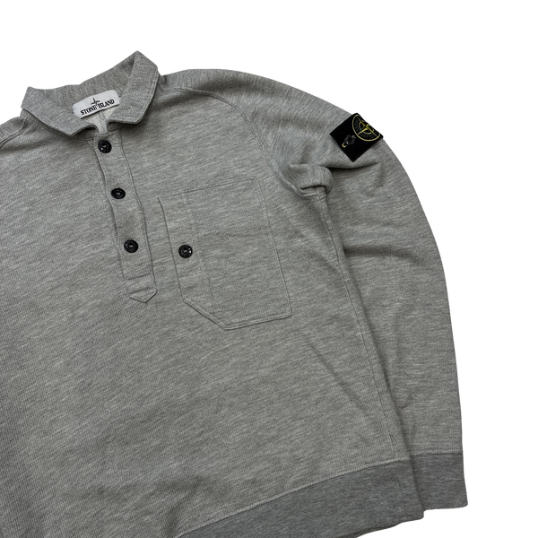 Stone Island 2013 Grey Quarter Button Up Pullover Jumper - Medium