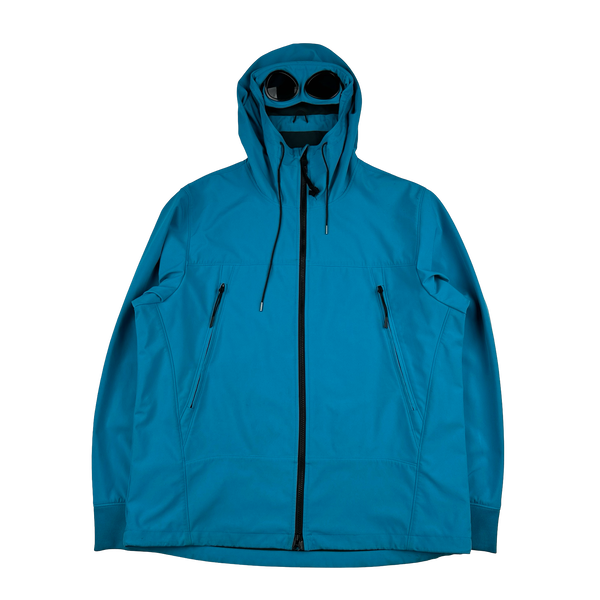 CP Company Blue Soft Shell Goggle Jacket - 3XL