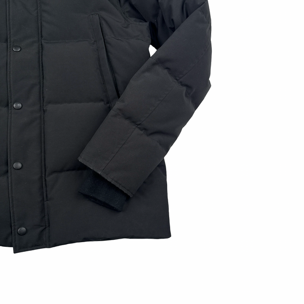 Canada Goose Black Premium Down Carson Coyote Fur Puffer Jacket - Small