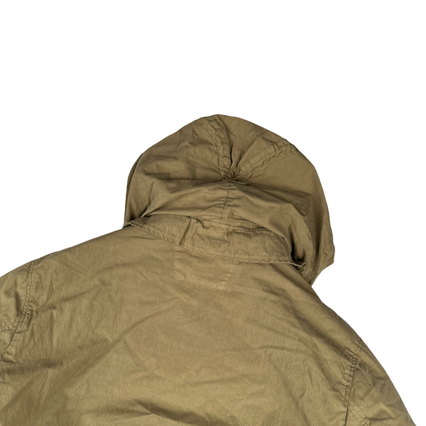 CP Company 50 Fili Down Filled Brown Goggle Jacket - XL