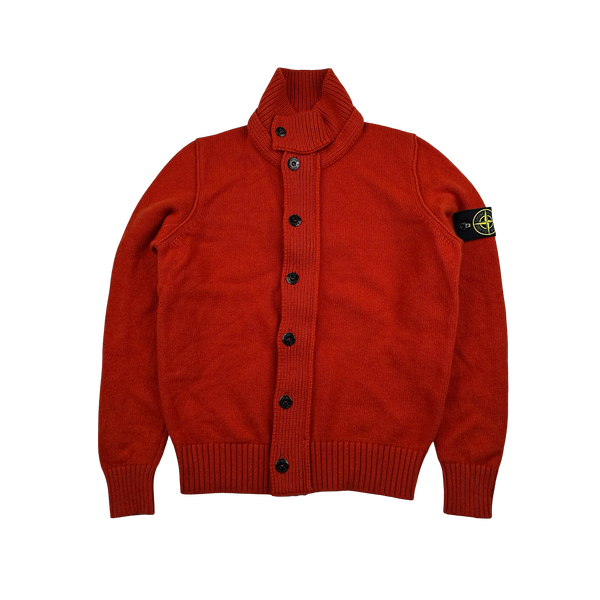 Stone Island 2014 Red Wool Knitted Jumper - Small