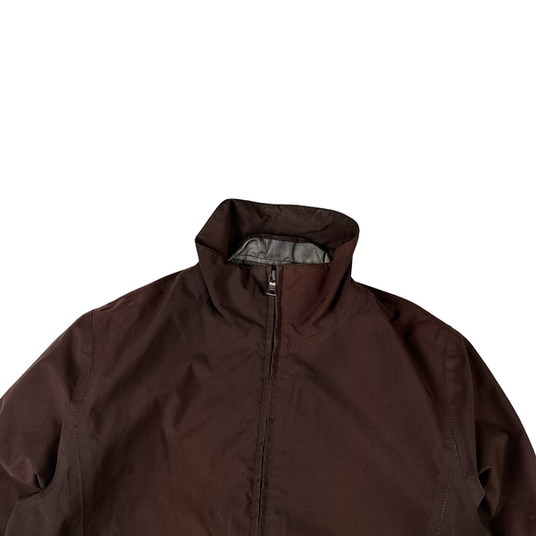 Prada Burgundy Nylon Red Tab Lightweight Jacket - Medium