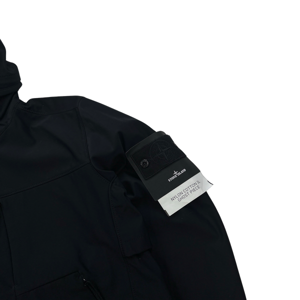 Stone Island Black Nylon Cotton 3L Ghost Piece Jacket - Small