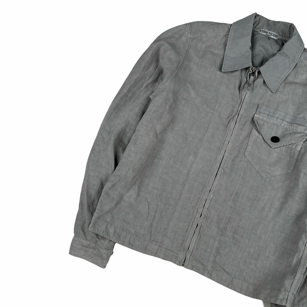 Stone Island 2008 Lino Flax Linen Lightweight Jacket - Large