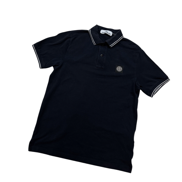 Stone Island Charcoal Polo Shirt - Small