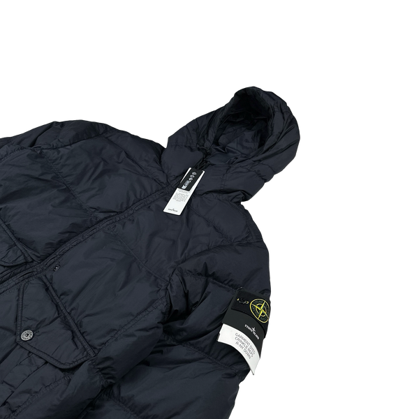 Stone Island 2024 Navy Crinkle R-NY Down Puffer Jacket - XL