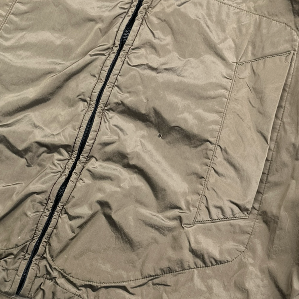 Stone Island 2005 Brown Olive Velvet Lined Shimmer Jacket - XL