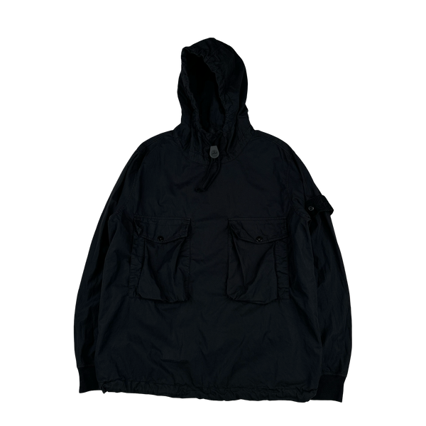 Stone Island 2019 Black Ghost Cotton Resin Smock - Small
