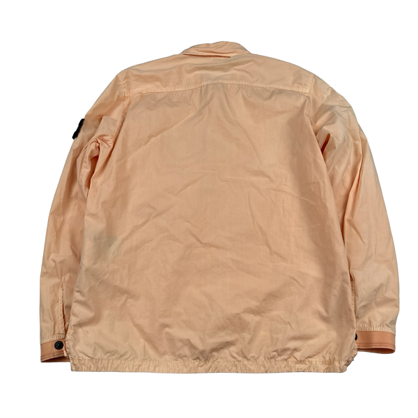 Stone Island 2018 Peach Cotton Pullover Smock Overshirt - Large
