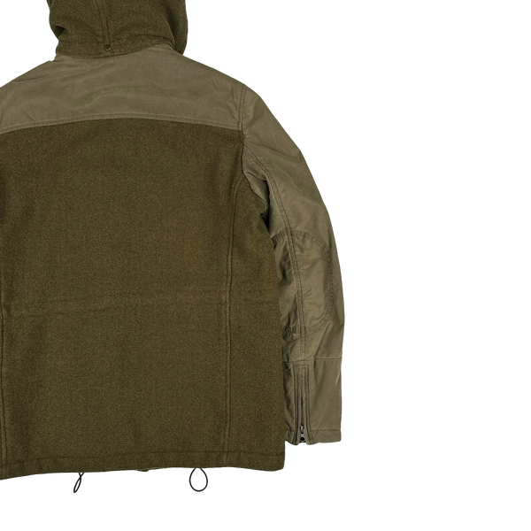 CP Company Khaki Multi Pocket Wool Goggle Jacket - Large