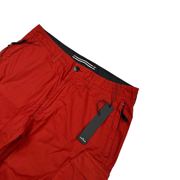 Stone Island 2019 Red Cotton Cargo Shorts - 34"