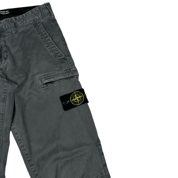 Stone Island 2019 Grey Cotton SK Cargo Trousers - 30"