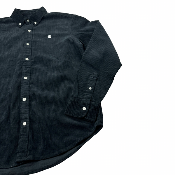 Carhartt WIP Black Corduroy Buttoned Overshirt - Small