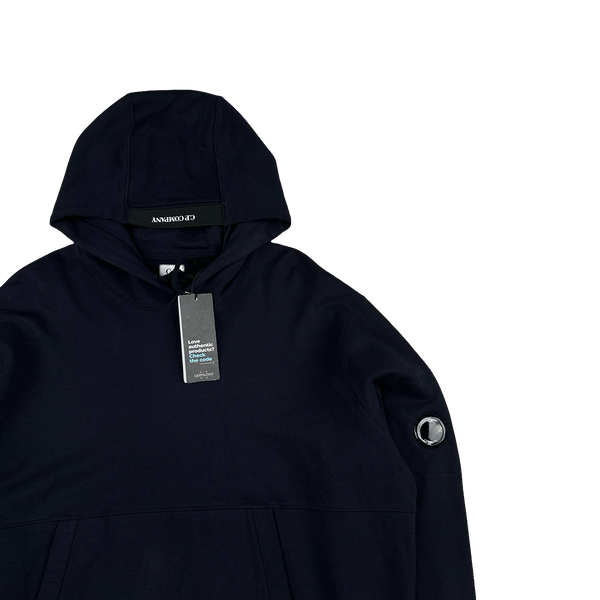 CP Company Navy Cotton Lens Viewer Hoodie - 3XL