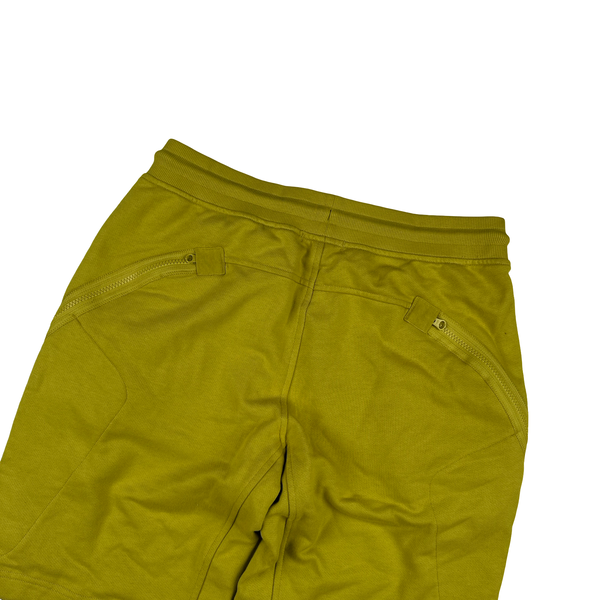 CP Company Mustard Cotton Fleece Lens View Shorts - Small