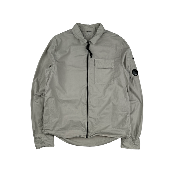 CP Company Grey Cotton Overshirt - Large