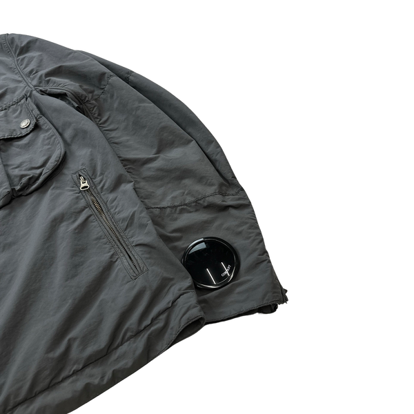 CP Company Grey Nylon Neck Tag Watch Viewer Jacket - Large
