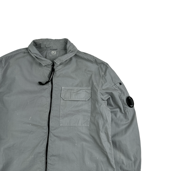 CP Company Grey Cotton Overshirt - Medium