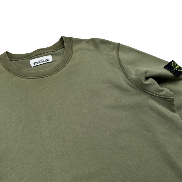 Stone Island 2020 Olive Green Crewneck Sweatshirt - Large