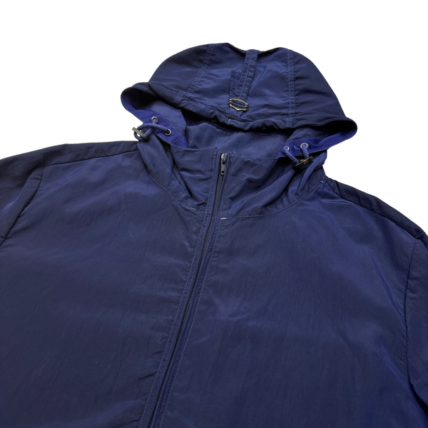 CP Company Blue Nylon Metal Hooded Jacket - XL