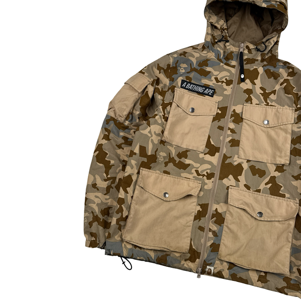 BAPE Camo Beige Camo Multi-Pocket Jacket - Small