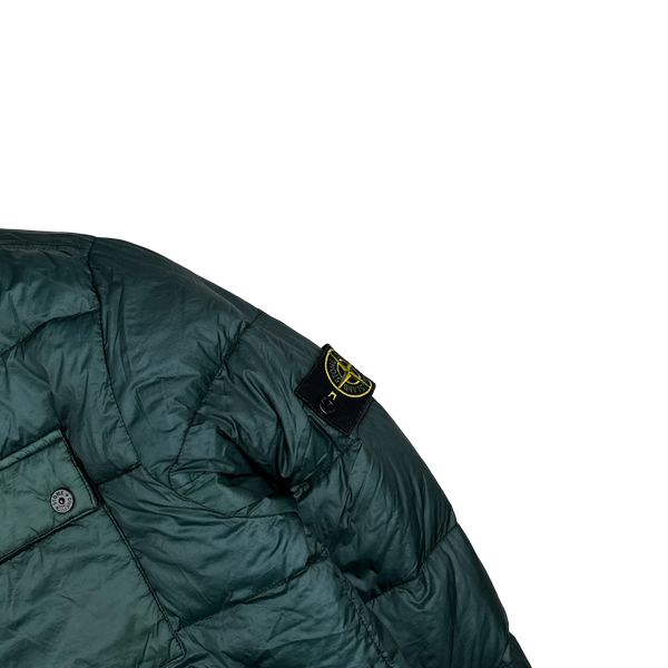 Stone Island 2013  Emerald Green Garment Dyed Puffer Jacket - XXL