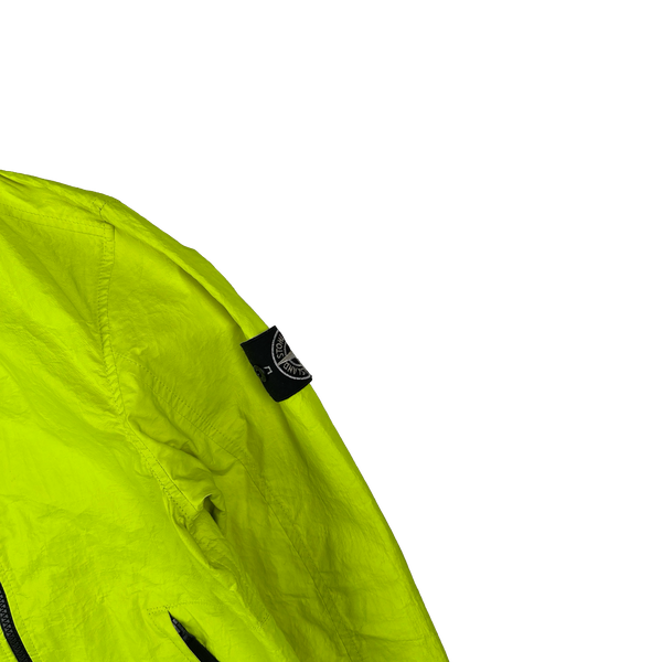 Stone Island 2016 Rare Neon Featherweight Leather Jacket - Medium