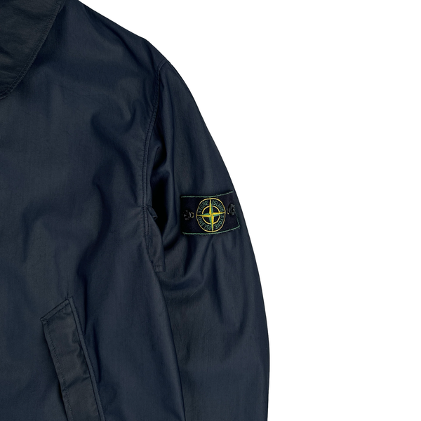 Stone Island 1995 Navy Nylam Vintage Long Jacket - Large