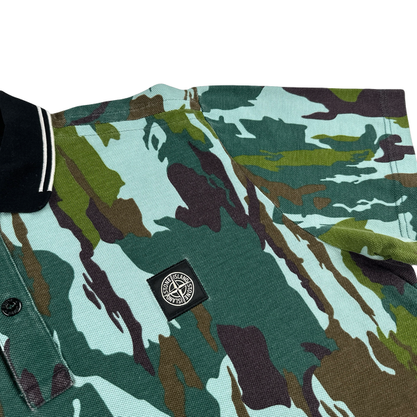 Stone Island 2015 Flowing Camo Polo Shirt - XL