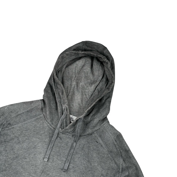 Stone Island 2020 Grey Dust Treatment Pullover Hoodie - Small