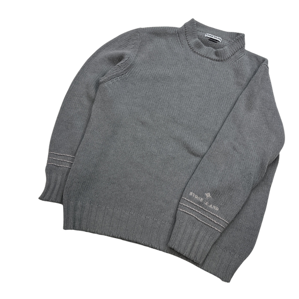 Stone Island Vintage 1998 Knitted Lana Wool Crewneck - XL