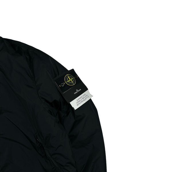 Stone Island 2024 Black Crinkle R-NY Primaloft Jacket - Medium