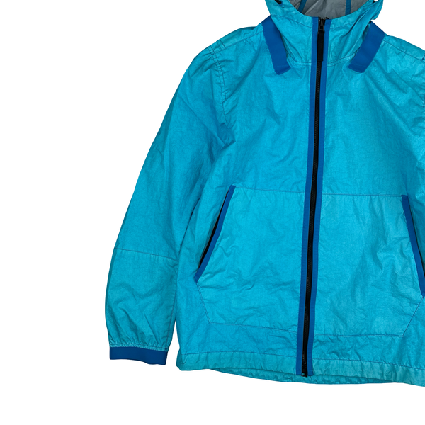 Stone Island 2021 Blue Membrana TC 3L Rain Jacket - Small