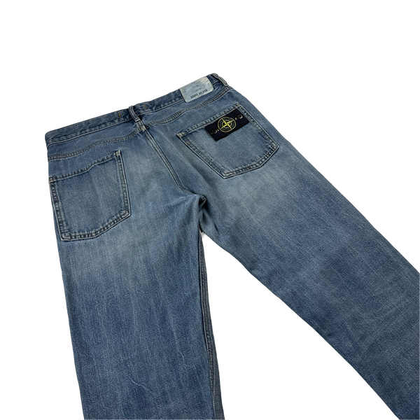Stone Island Regular Fit Light Wash Denim Jeans - 33"