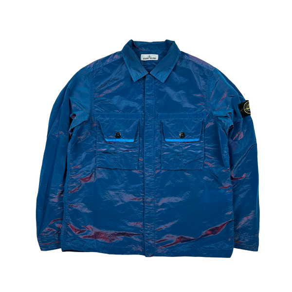 Stone Island 2016 Blue/Pink Nylon Metal Weft Overshirt - XL