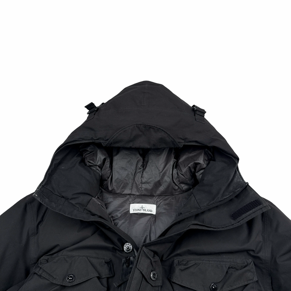 Stone Island 2021 Black Ripstop Gore-Tex Product Technology Paclite Down Jacket - XXL