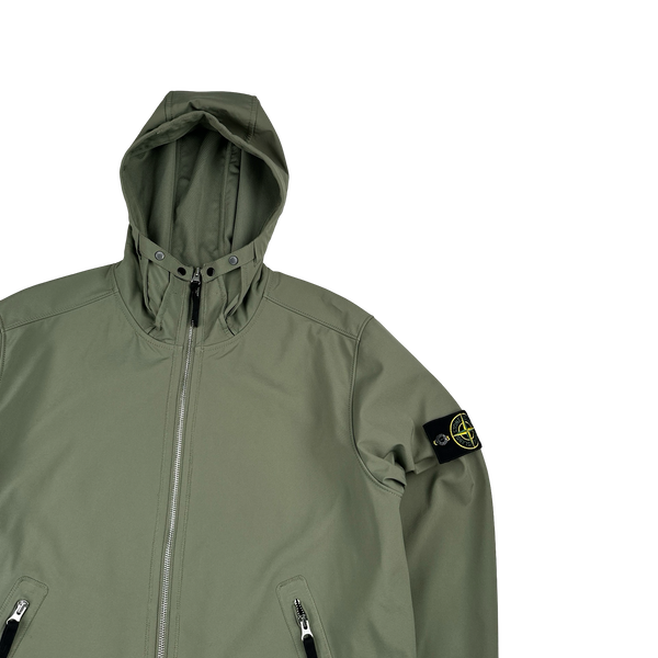 Stone Island 2018 Khaki Light Soft Shell R Jacket - Large