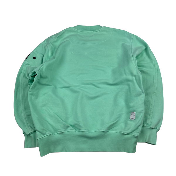Stone Island Shadow Project 2022 Teal Cotton Crewneck Jumper - Large